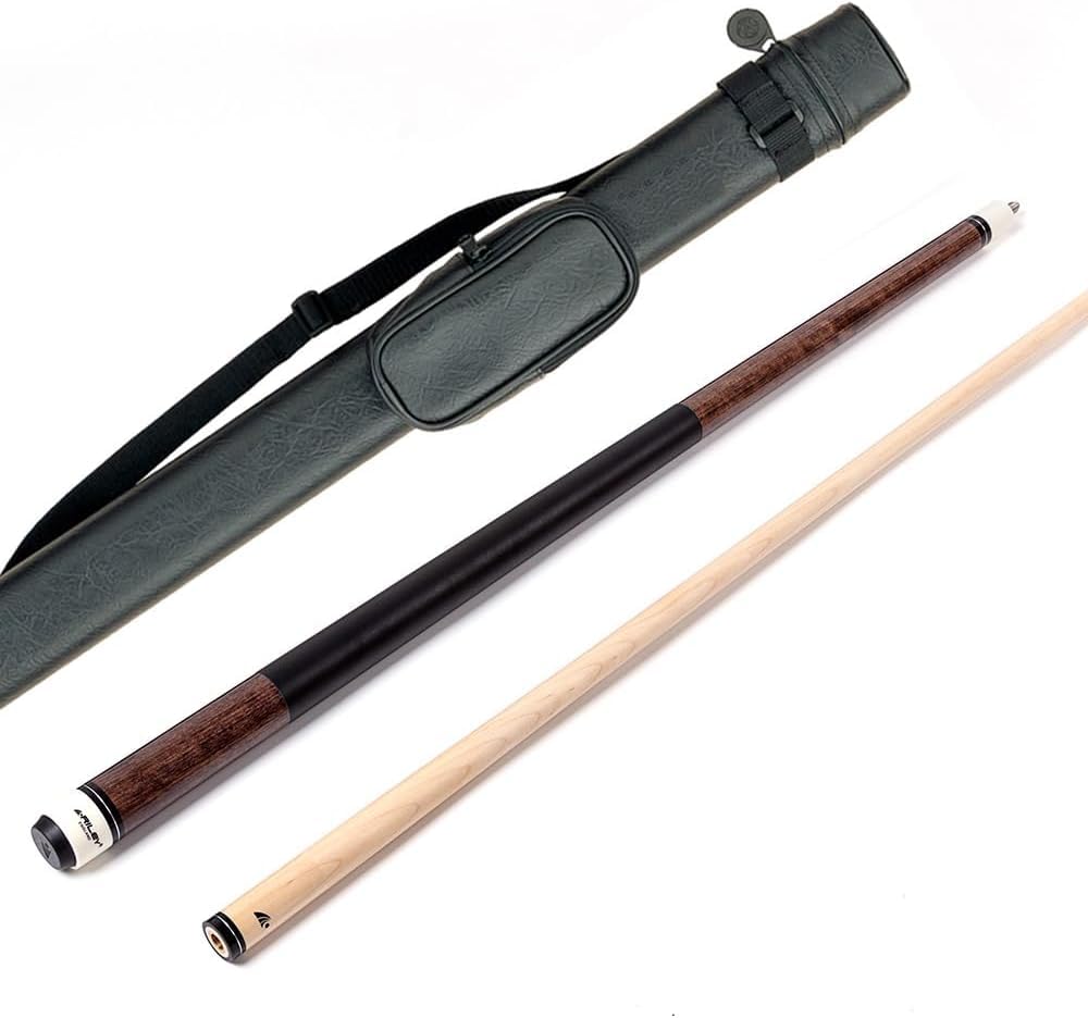 Riley Amerikanischer Billardqueue mit Kunstleder-Griffabschnitt, 58 (147 cm), 13 mm Spitze Dunkle Ho