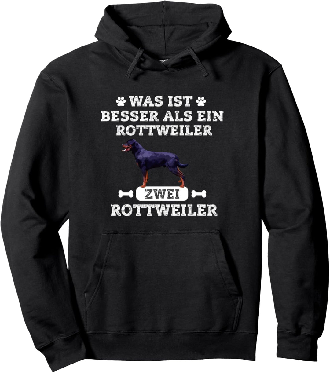 Zwei Rottweiler Hunde Design - Rottweiler Geschenk Pullover Hoodie