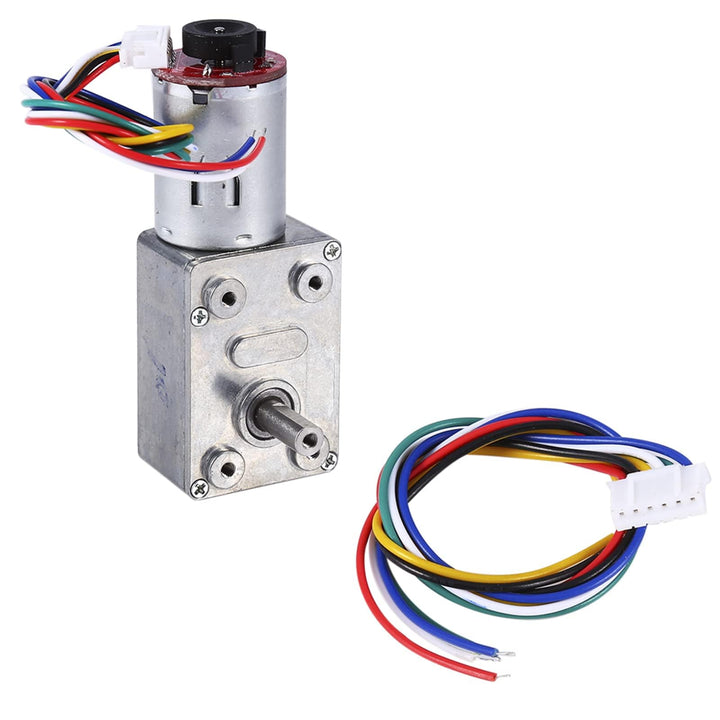 12 V DC Endlosschraubenmotor Reduziermotor mit Autoblocking Srong Encoder, Ausgangsachse 6 mm (10 RP