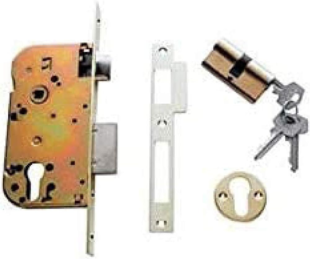 Tesa 130 – Schloss tiefgezogen quadratisch/A C8 50 mm Eisen Nickel Vernickelt Entrada 50mm 130/Quadr