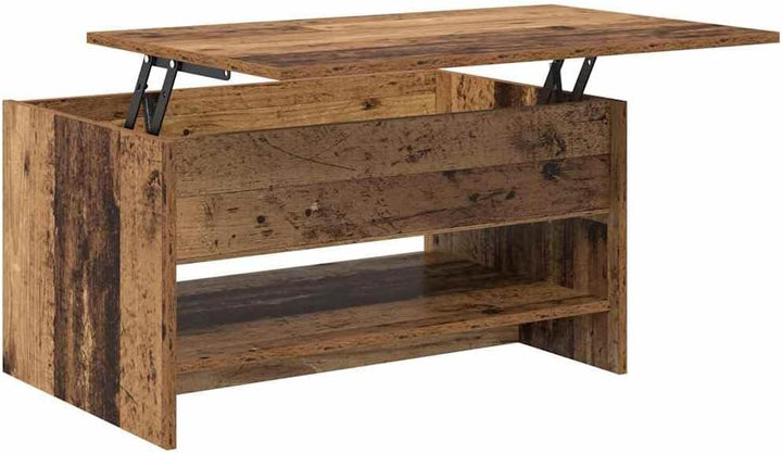 vidaXL Couchtisch für's Wohnzimmer mit klappbarem Deckel – modern, rechteckig, Glatte Oberfläche, fu