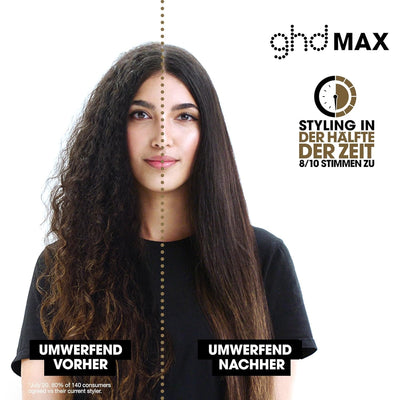 ghd max - professioneller Haarglätter mit breiten Platten für langes, dickes oder lockiges Haar, glä