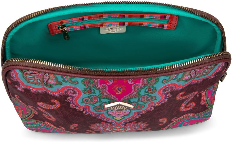 Oilily Mr Paisley M Cosmetic Bag Chocolate Truffle