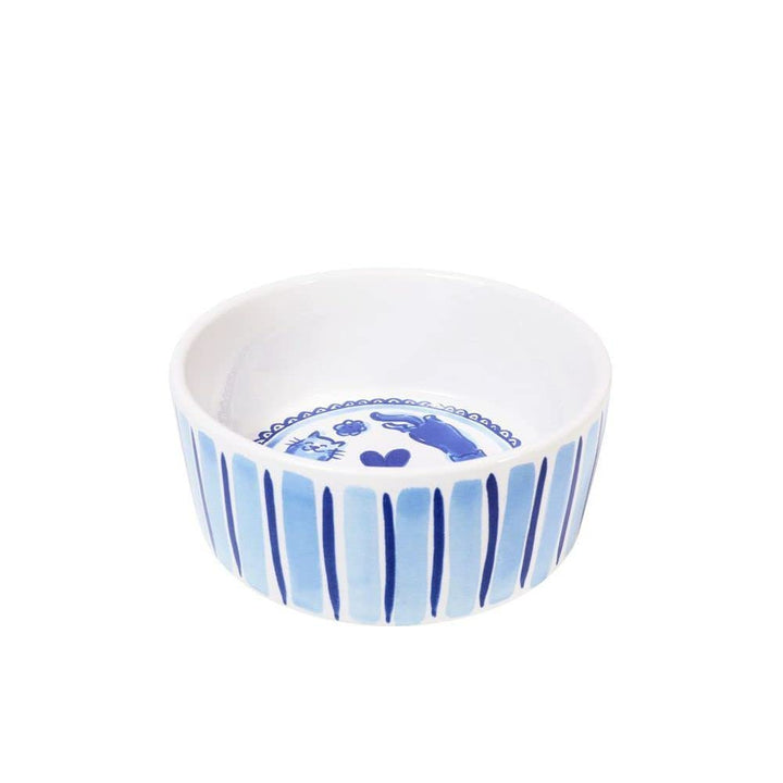 Blond Amsterdam Voerbak Kat Delfts Blond Geruit-15.5X15.5X5.5 cm