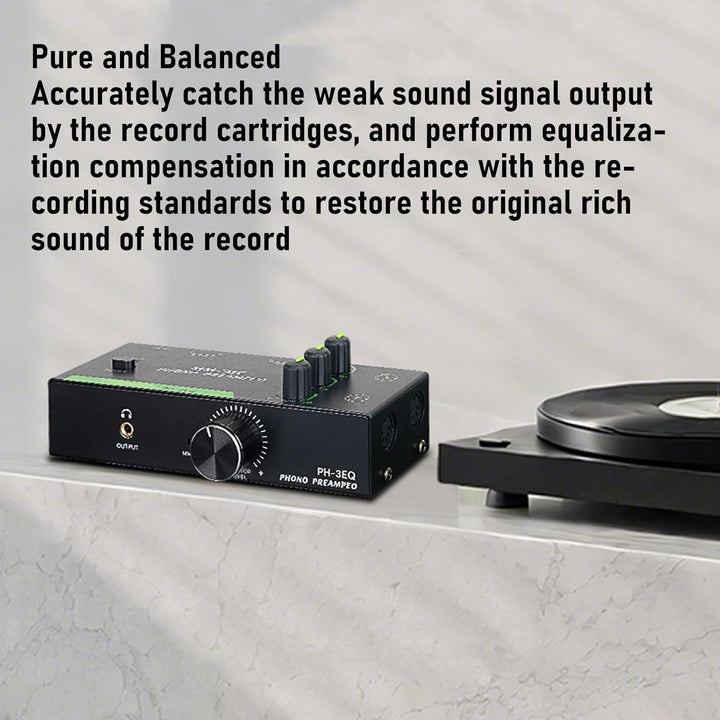 Dpofirs Phono Preamp für Plattenspieler MM MC Kompatible, Vorverstärker -Home -Audio für MM MC -Kart