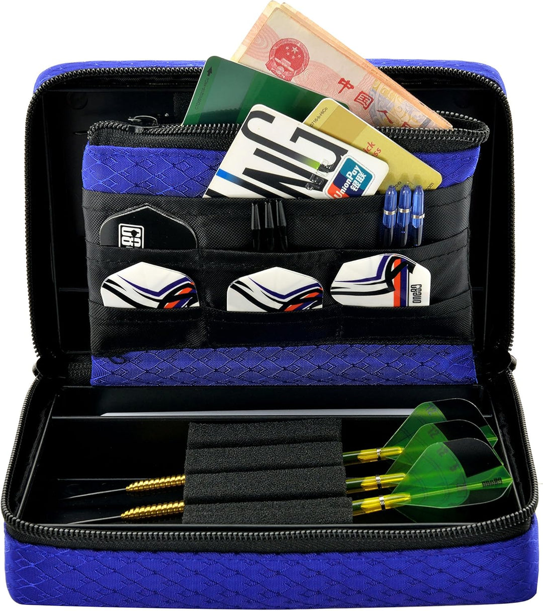 ONE80 Double Darttasche für Darts Dart Wallet Dart Cases Blau, Blau
