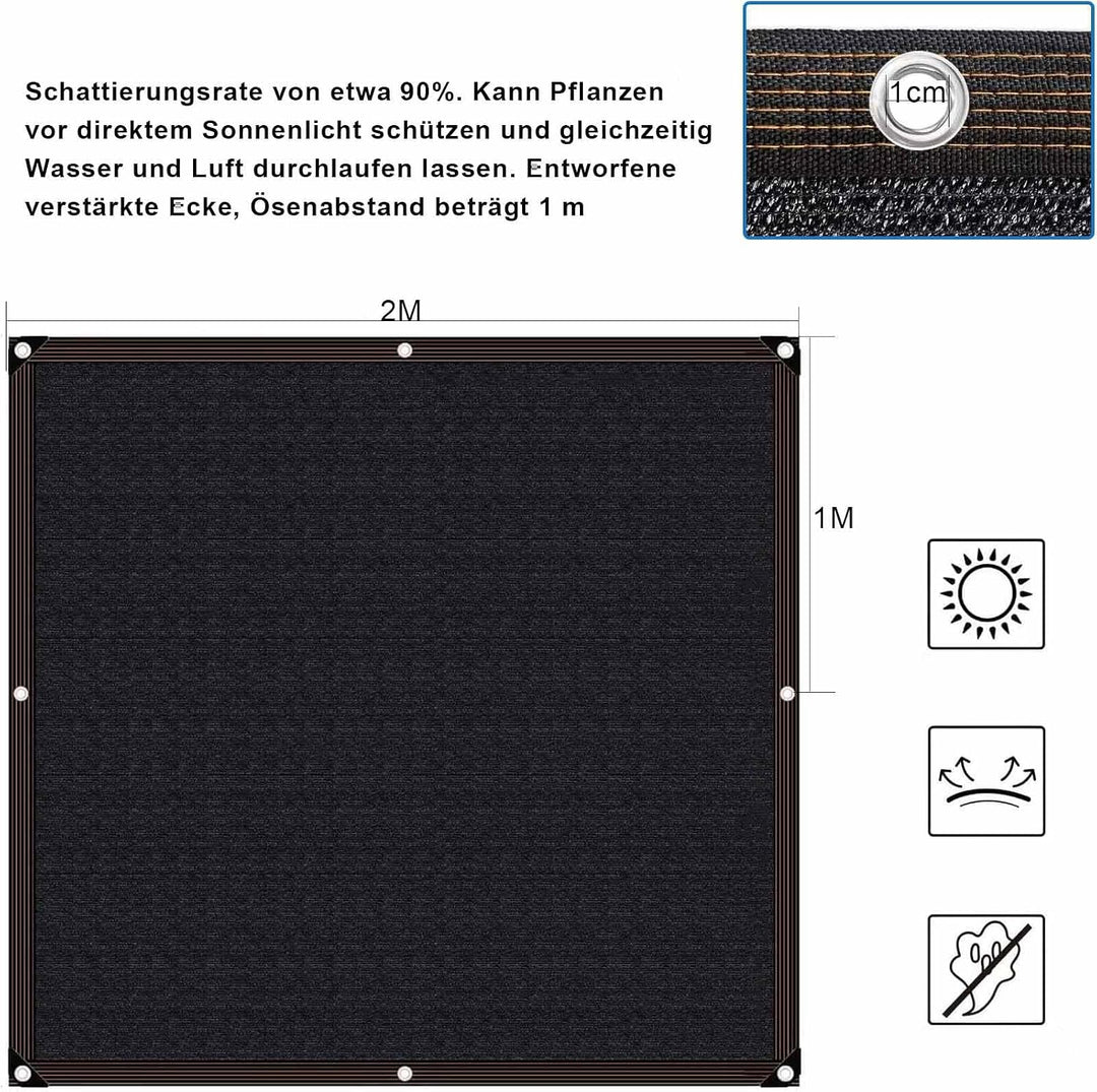 Schattierungsnetz,Schattiernetz mit ösen, 70%-90% Shading Rate UV-Beständiges für Pflanzenschutz Gew