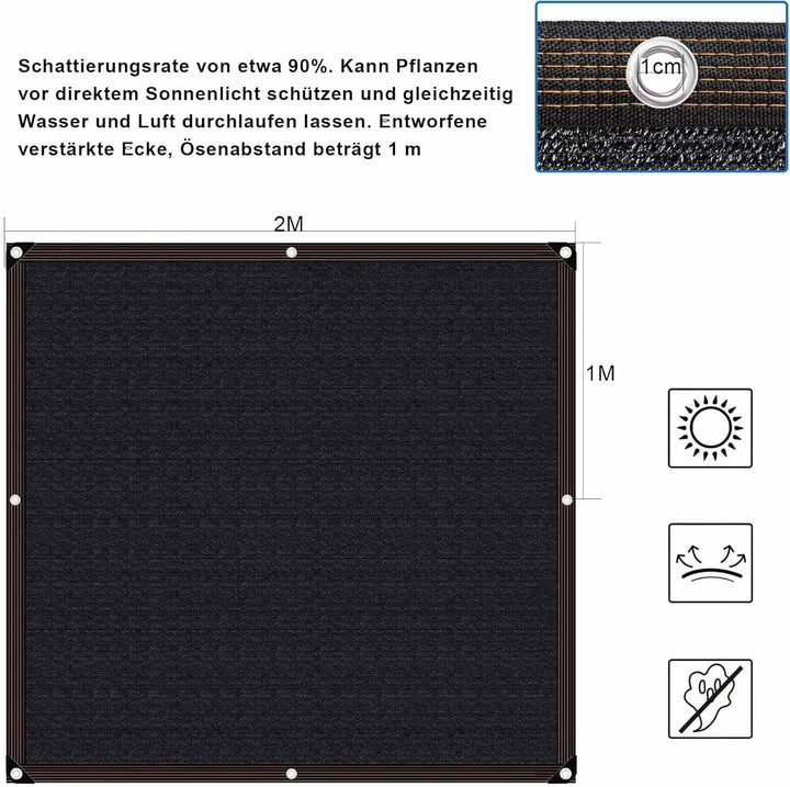 Schattierungsnetz,Schattiernetz mit ösen, 70%-90% Shading Rate UV-Beständiges für Pflanzenschutz Gew