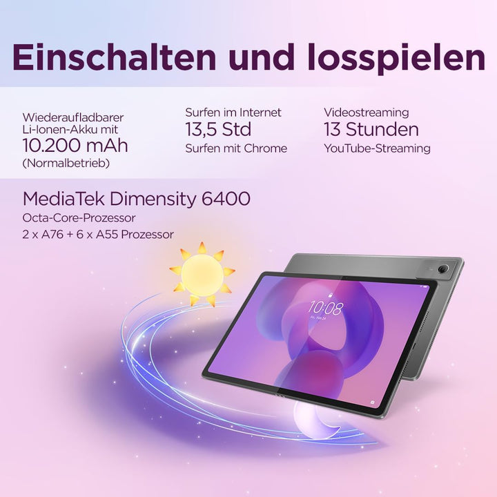Lenovo Idea Tab Plus Tablet | 12.1" 2.5K LCD Display | 16:10 | MediaTek Dimensity 6400 | Integrated
