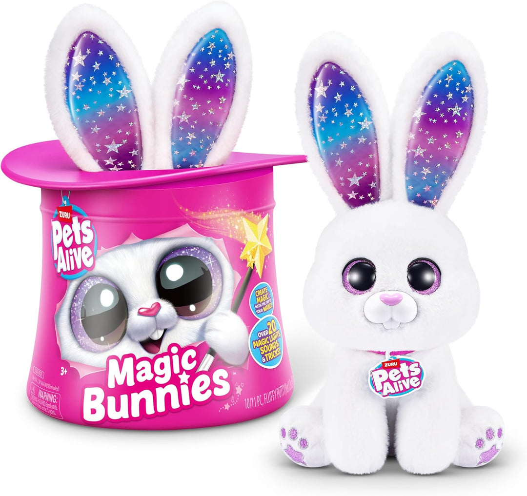 Pets Alive Magic Bunnies von ZURU Elektronisches Kuschelspielzeug Auspacken Überraschung Interaktiv