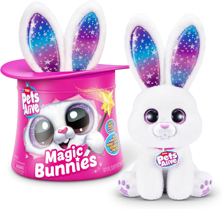 Pets Alive Magic Bunnies von ZURU Elektronisches Kuschelspielzeug Auspacken Überraschung Interaktiv