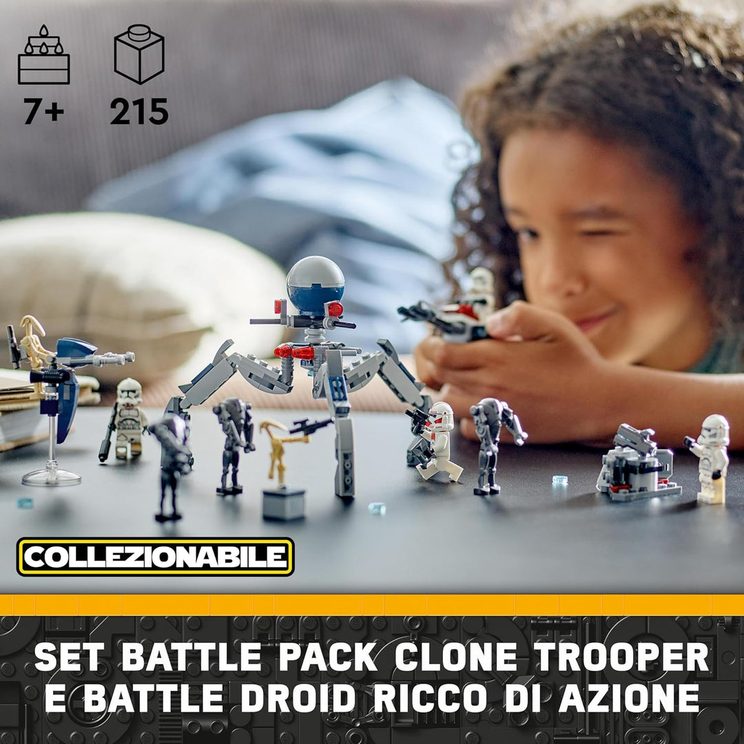 LEGO Star Wars R2-D2, Droide Steinen zum Sammeln, Bauen, Spielen und Ausstellen & Star Wars Clone Tr