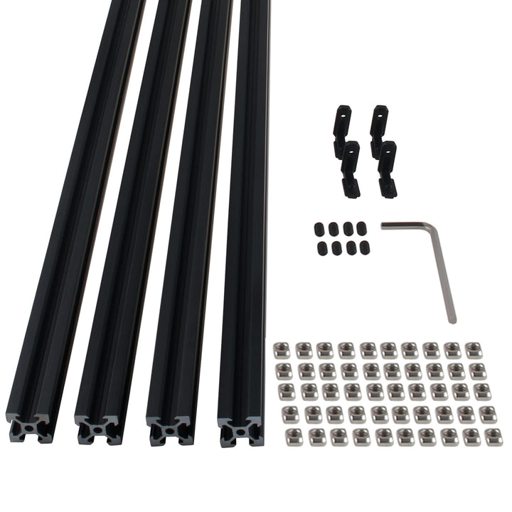CNCYEAH 4 Stück V Typ Systemprofile 2020 1000mm Aluminiumprofil Extrusions Eloxierte Linearschiene+4