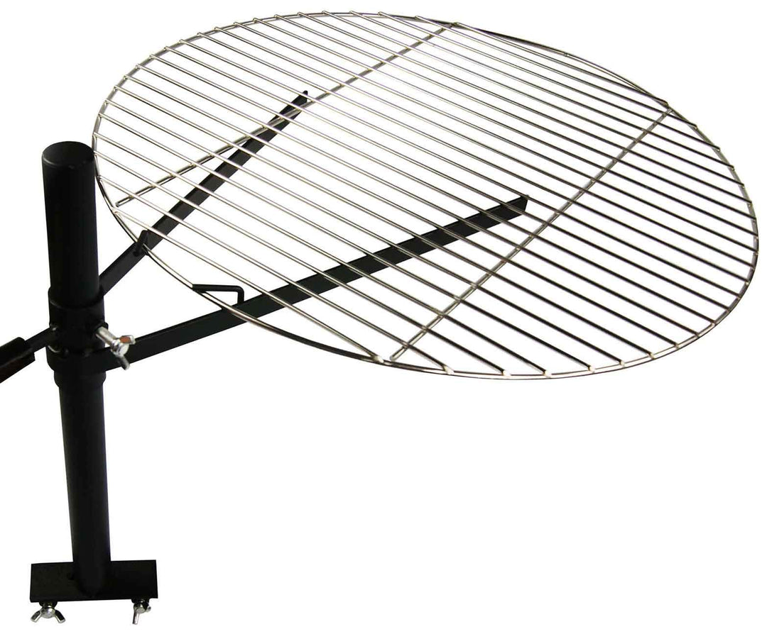 Edelstahl V2A Ø 58 cm Grillrost + höhenverstellbare Halterung für Feuerschale Feuerkorb Grill