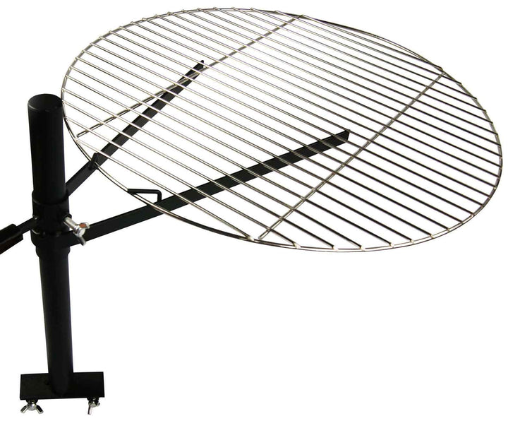 Edelstahl V2A Ø 58 cm Grillrost + höhenverstellbare Halterung für Feuerschale Feuerkorb Grill