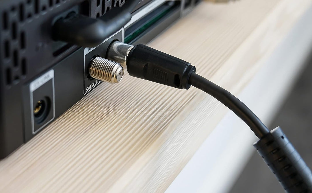 kabelmeister TV Antennenkabel 15 m schwarz - HDTV Kabel - Koax (IEC) Stecker an Buchse - 2x Mantelst