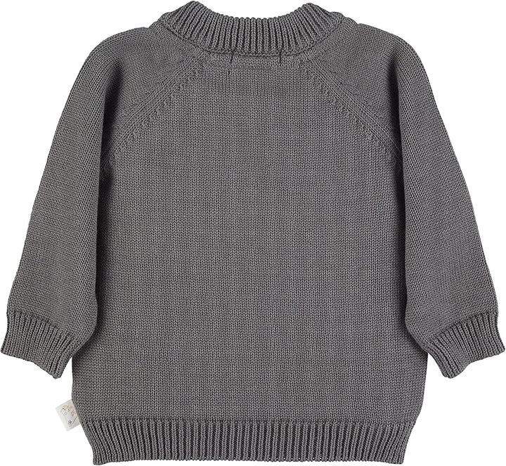 Sterntaler Baby Jungen Pullover Baby Strick Strickpullover Eisbär Elia 74 Dunkelgrau, 74 Dunkelgrau