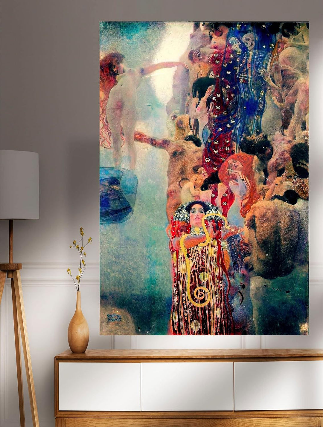 Medicine By Gustav Klimt Leinwanddrucke Wandkunst Hängende Dekor Ölgemälde Reproduktion Gerahmte Bil
