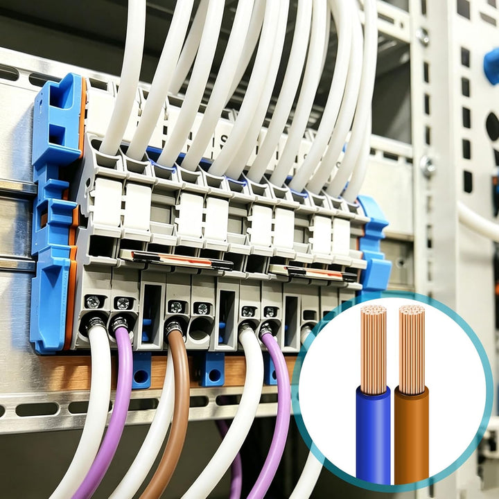 Elektrischer Draht 2 Adrig Kabel 2×0,75mm² 10M 18AWG 300V/500V Kupferdraht Weiss - 2×0,75mm², Weiss