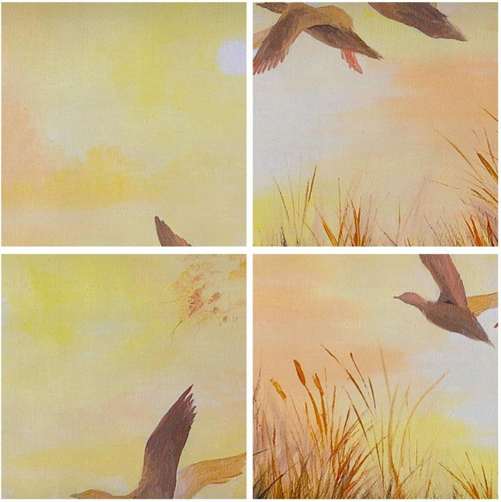 Wandbilder Dekoration Wohnzimmer Vogel Natur Wasser Panorama Bilder auf Leinwand 120x50cm Leinwandbi