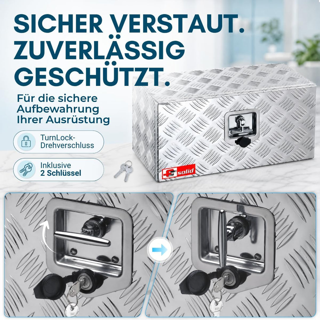 FTsolid Unterbaubox Anhängerkiste Staukasten J1-A Anhängerkiste Gurtkiste Staubox Werkzeugkiste 35l