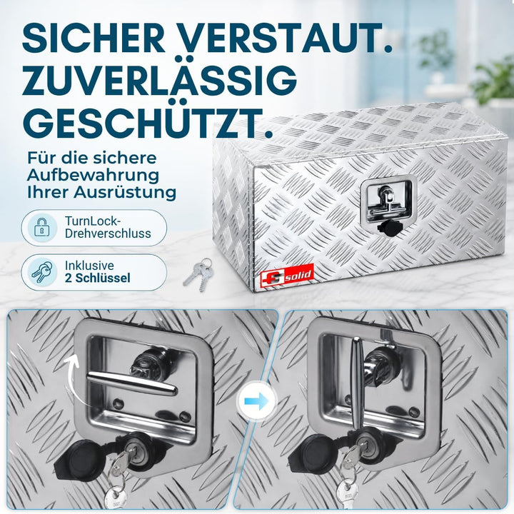 FTsolid Unterbaubox Anhängerkiste Staukasten J1-A Anhängerkiste Gurtkiste Staubox Werkzeugkiste 35l