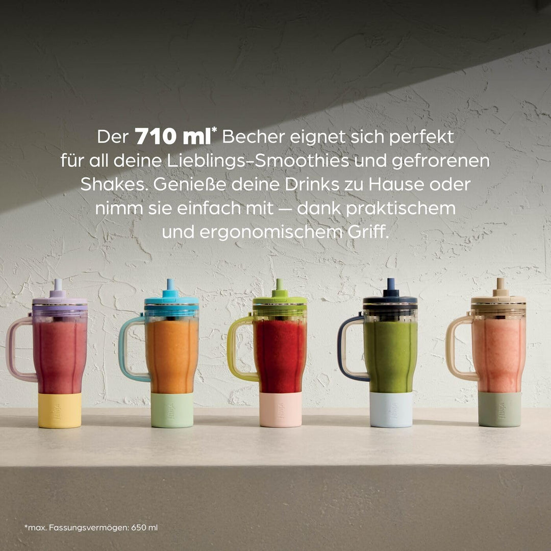 Ninja BlendBoss Mixer mit tragbarem Becher, Mixgerät mit abnehmbarem Reisebecher, 3 voreingestellte