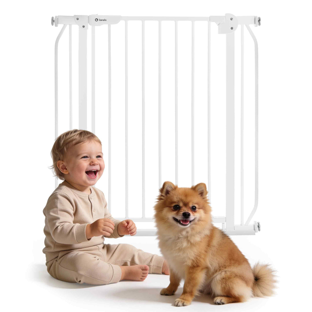 LIONELO Truus Slim Treppenschutzgitter, Ohne Bohren, Türschutzgitter, Baby Türgitter zum Klemmen, Me