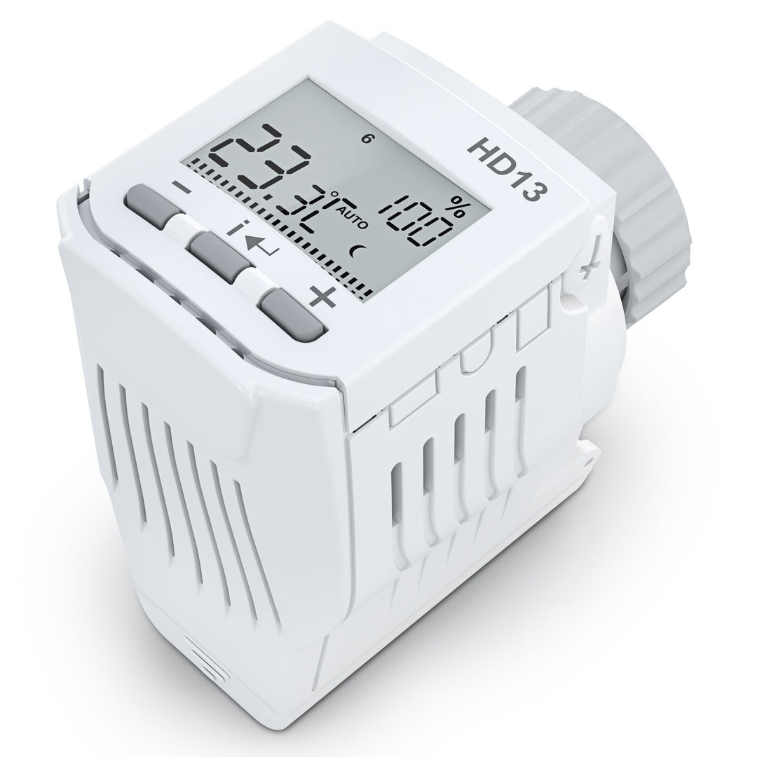 Elektrobock HD13 Programmierbarer Heizkörperthermostat, Weiss, Kompakt