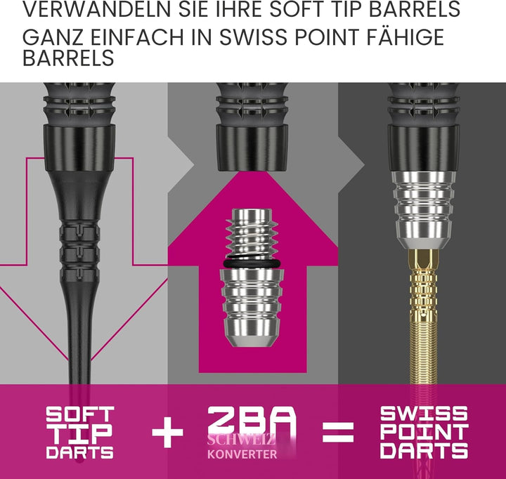 Target DartsSoft Tip zu Swiss Point Dart Konverter Set