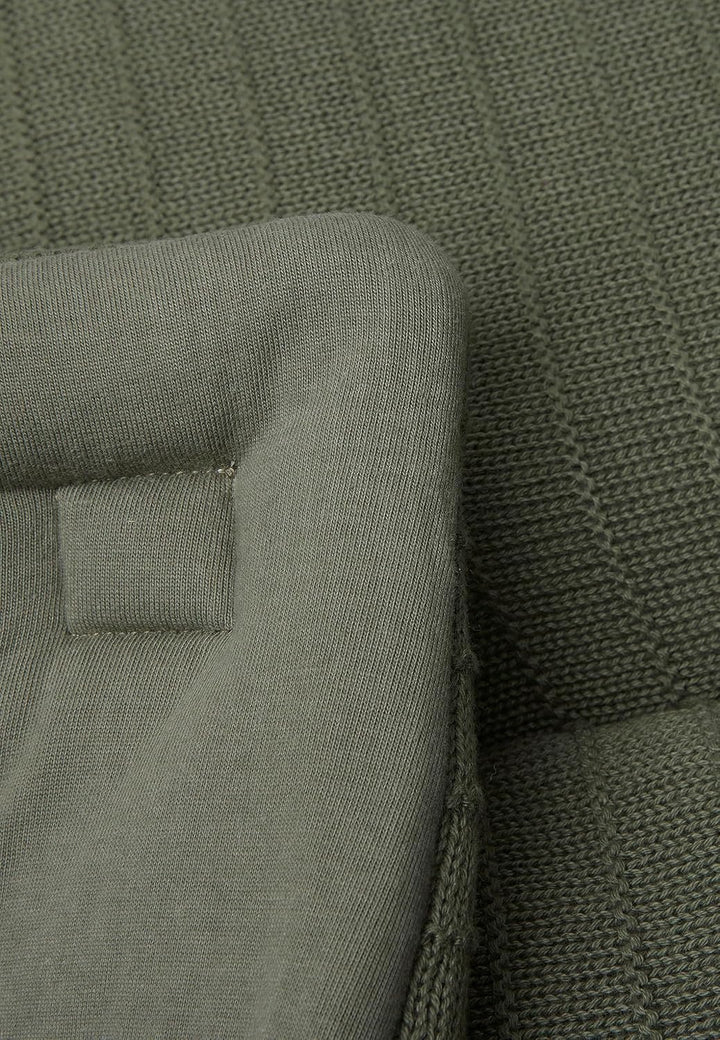 Jollein Krabbeldecke für Baby - Pure Knit, Leaf Green - Bio-Baumwolle - Laufgittereinlage - 75x95 cm