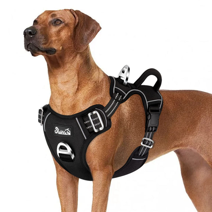 Eyein Hundegeschirr für Grosse Hunde, verstellbares atmungsaktives reflektierend, gepolstert und atm
