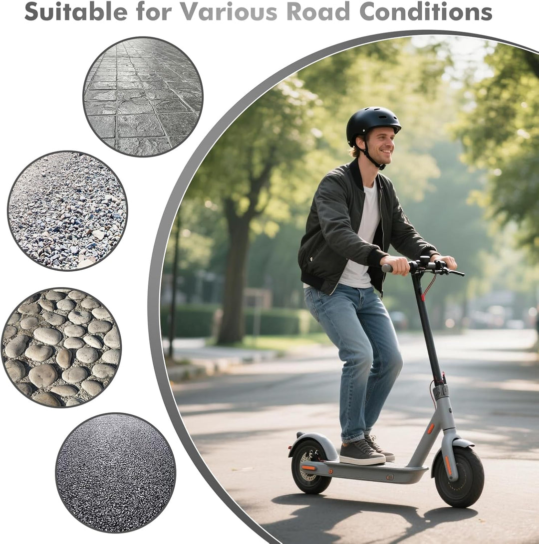 10×2.5 Zoll E Scooter Solid Reifen，10 Zoll Elektroroller Vollgummireifen für Ninebot Max G30 G30P G3
