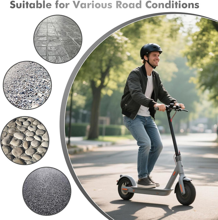 10×2.5 Zoll E Scooter Solid Reifen，10 Zoll Elektroroller Vollgummireifen für Ninebot Max G30 G30P G3