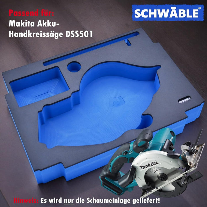 Schaumeinlage Schaumstoffeinlage für Makita Akku-Handkreissäge DSS501