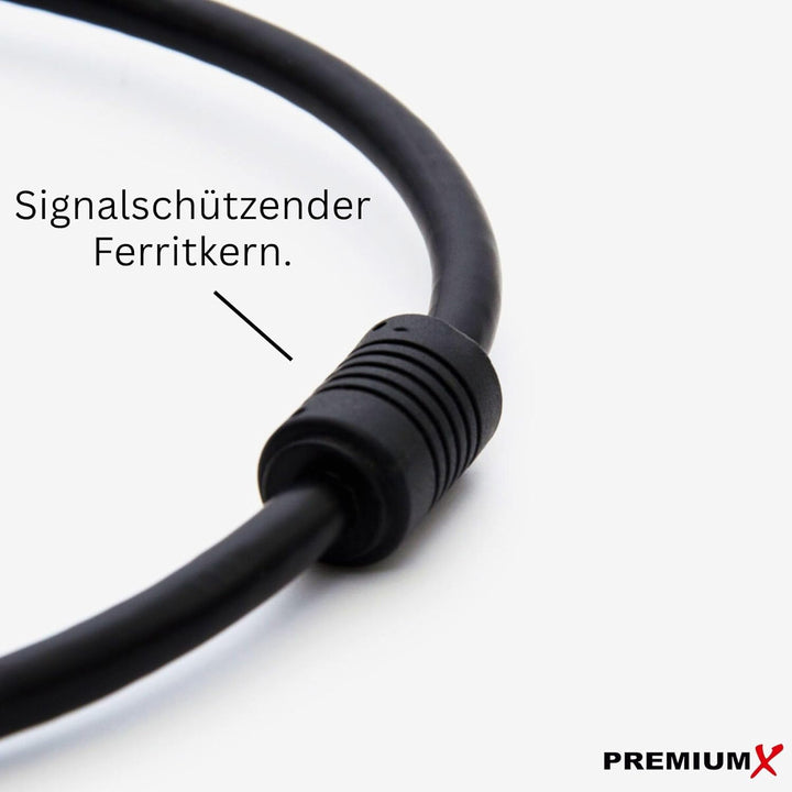 Premium X 30m Basic-LINE TV Antennenkabel IEC-Anschlusskabel Koaxial-Kabel mit Mantelstromfilter HDT