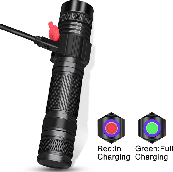 DARKBEAM UV Taschenlampe Schwarzlicht Aufladbar, Woodsche Lampe Schwarzlichttaschenlampen Ultraviole