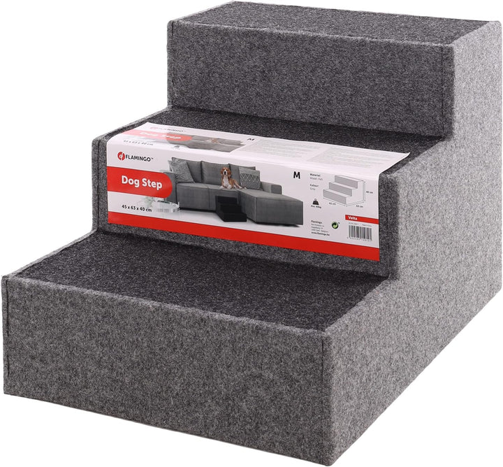 HUNDETREPPE VELTA M GRAU 45x63x40CM