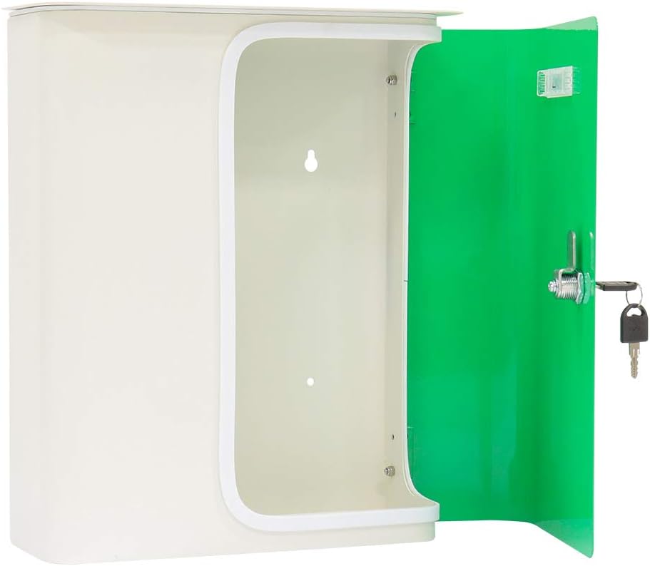 Rottner Briefkasten Splashy (Weiss NeonGrün), Weiss Neongrün