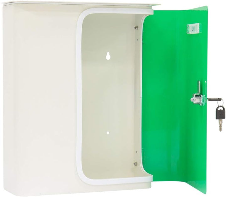 Rottner Briefkasten Splashy (Weiss NeonGrün), Weiss Neongrün