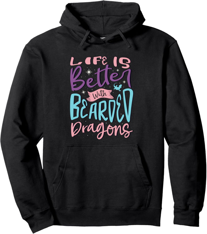 Leben mit Bartagamen Pogona Reptilien Pullover Hoodie