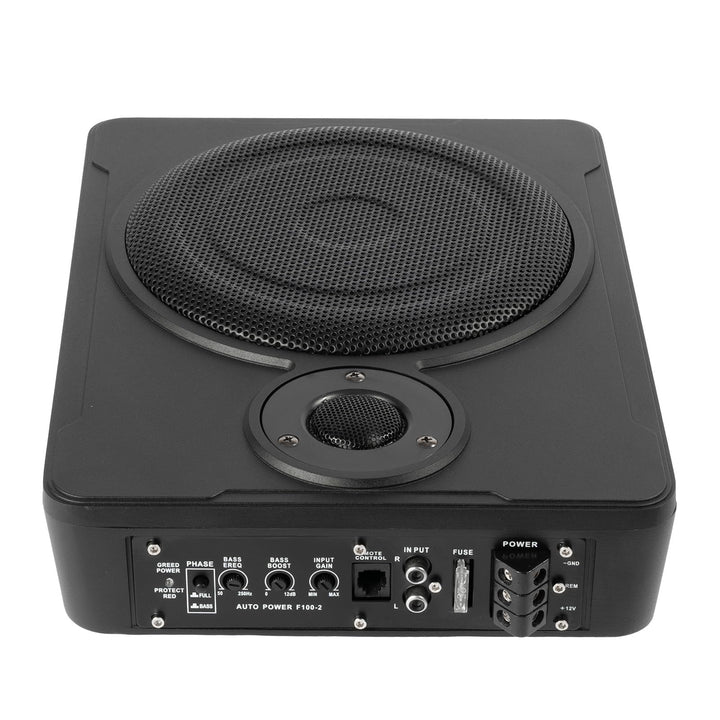 MINRS Aktivsubwoofer Untersitz Auto Subwoofer Bass, Ultrakompakter 8" Aktiv Untersitz Subwoofer für