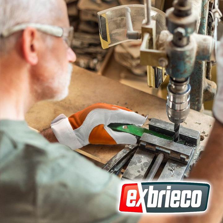 EXBRIECO 1, 3, 6 oder 12 Paar, Gartenhandschuhe aus Leder, Lammfellhandschuhe, Arbeitshandschuhe aus