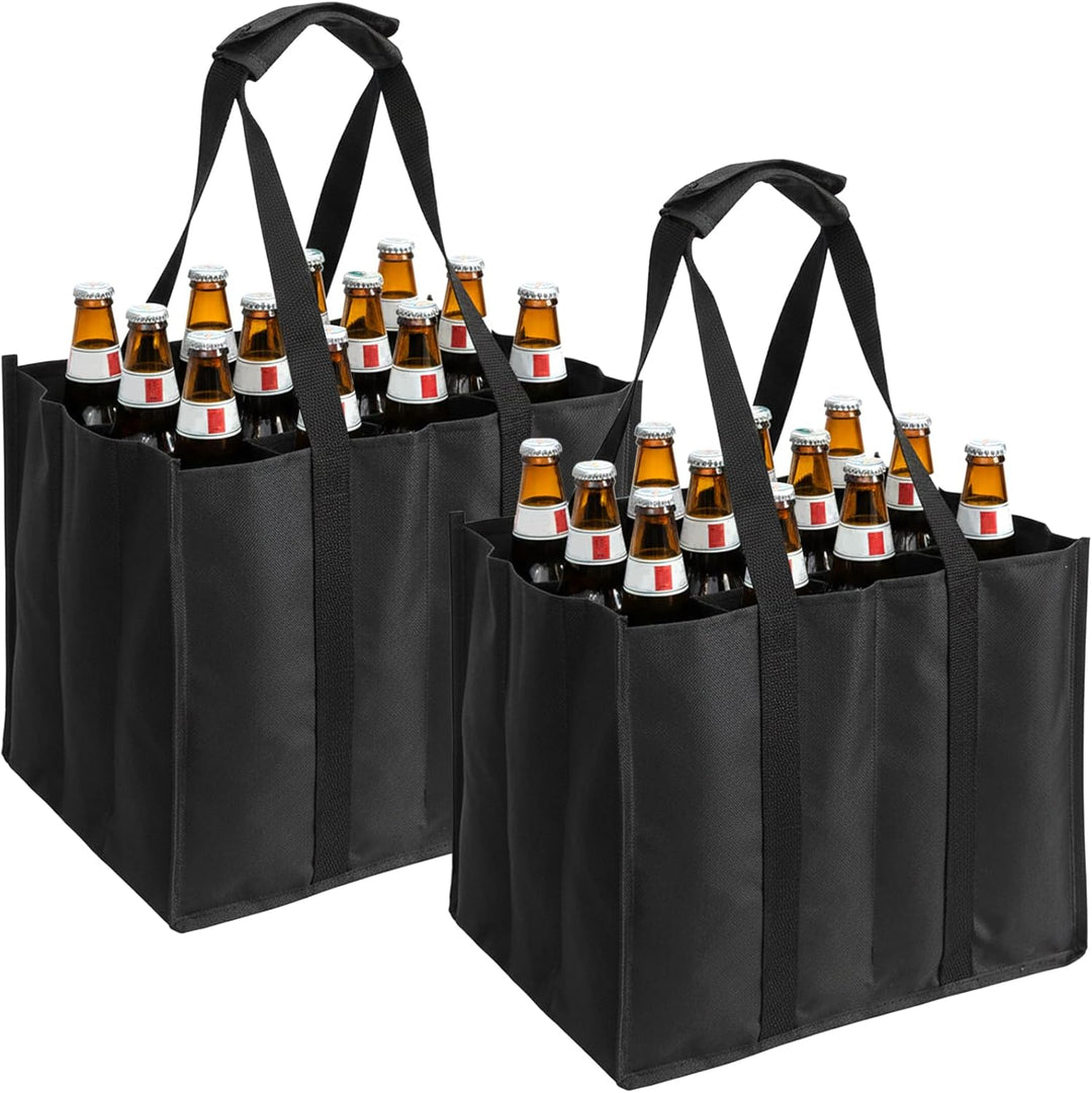 Tebery 2 Stück 12er Bottle-Bag, Flaschentasche für 24 x 1.5 Liter Flaschen, Wasser-Flaschen Tagetasc