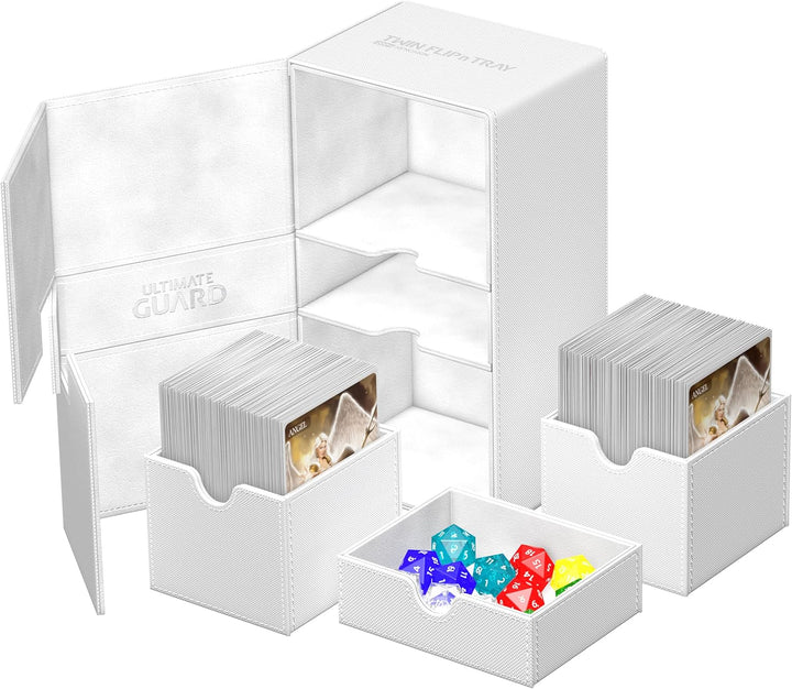 Ultimate Guard Twin Flip`n`Tray 200+ XenoSkin Monocolor Weiss, Weiß
