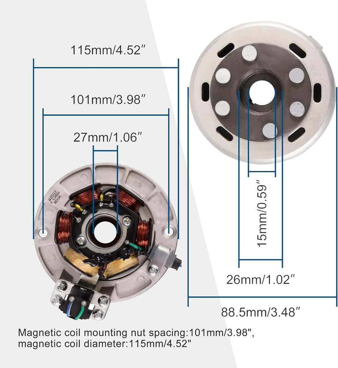GOOFIT Magneto STATOR Schwungrad Rotor Kit Ersatz für YX 140 cc 150 cc 160 cc Pitbike Dirtbike