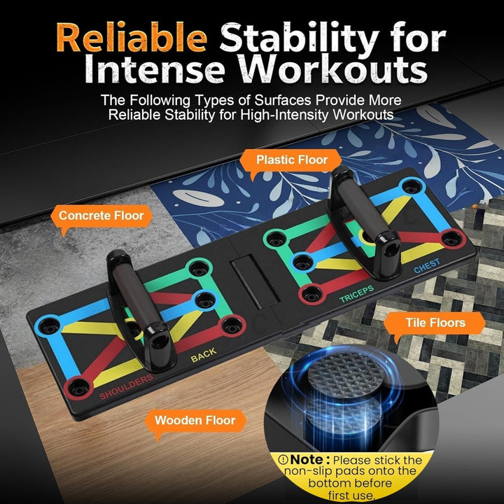 Push Up Board, Liegestütze Brett, 12 in 1 Faltbare Tragbare Multifunktionales Fitnessgerät Fettverbr