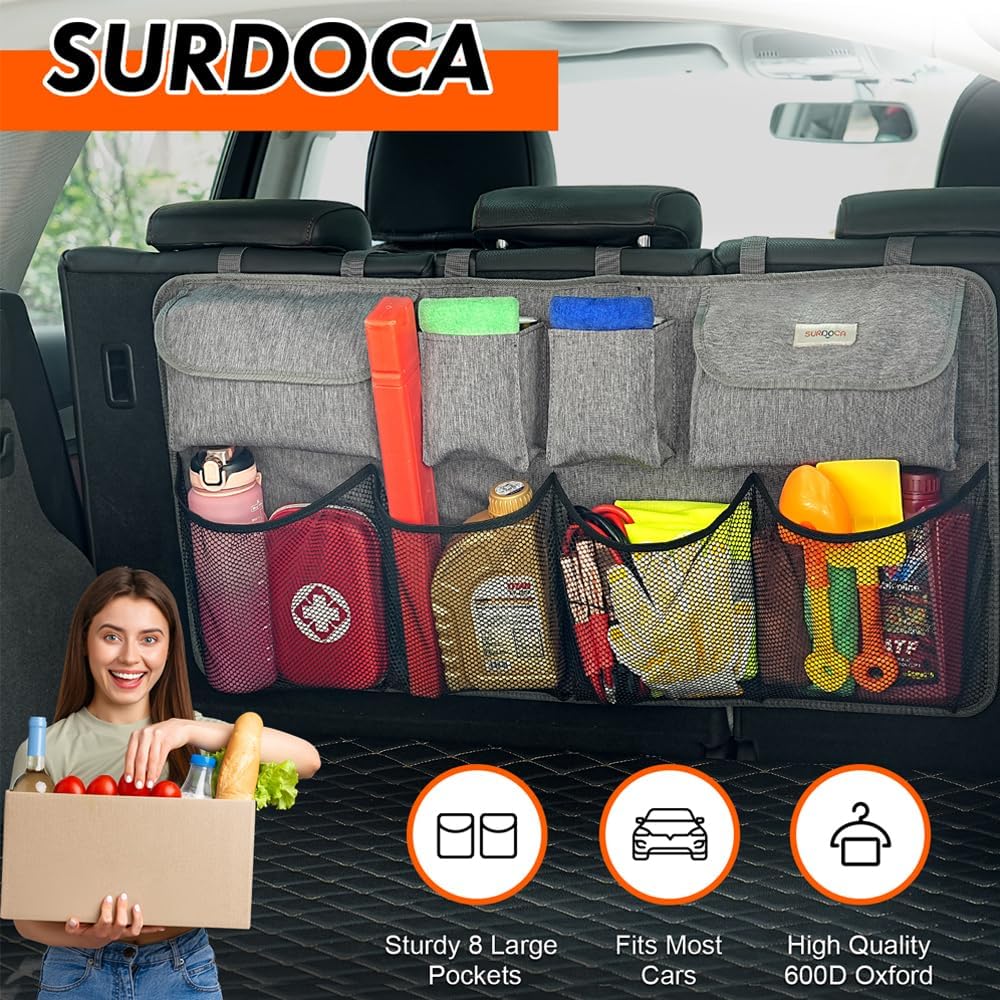 SURDOCA Auto Kofferraum Organizer für SUV, [7 Mal AKTUALISIERT] Auto Kofferraumtasche, Autozubehör I