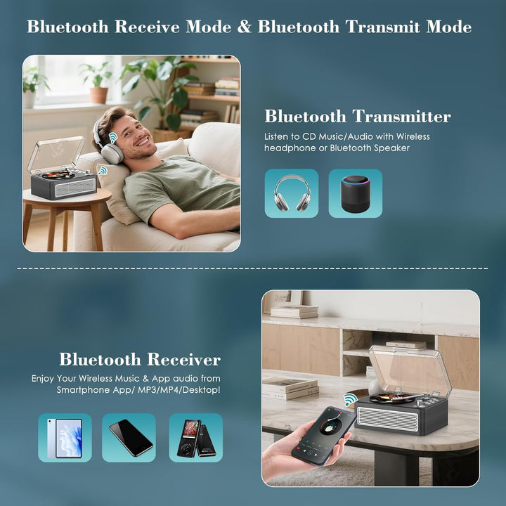 CD Player Tragbar Bluetooth: Kegaudio Radio mit CD-Player Tragbarer mit Lautsprecher Fernbedienung U