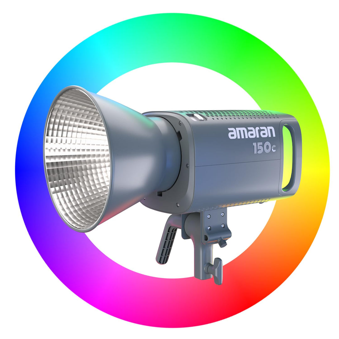 Aputure Amaran 150c (RGB, 2500K-7500K) Vollfarbige Point-Source LED, integrierte Schirmhalterung, Bo